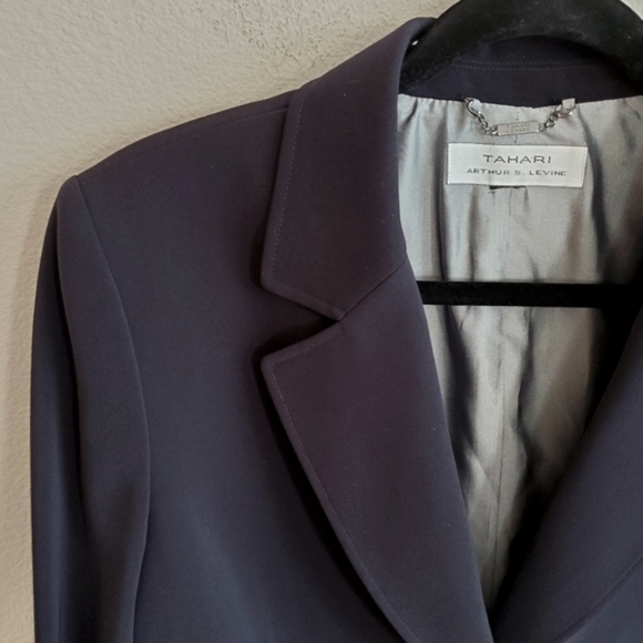 Tahari Black Button Front Blazer - Picture 3 of 14